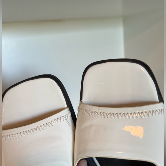 UO White Square Toe Kitten Heel 10US Womens - Picture 5 of 7